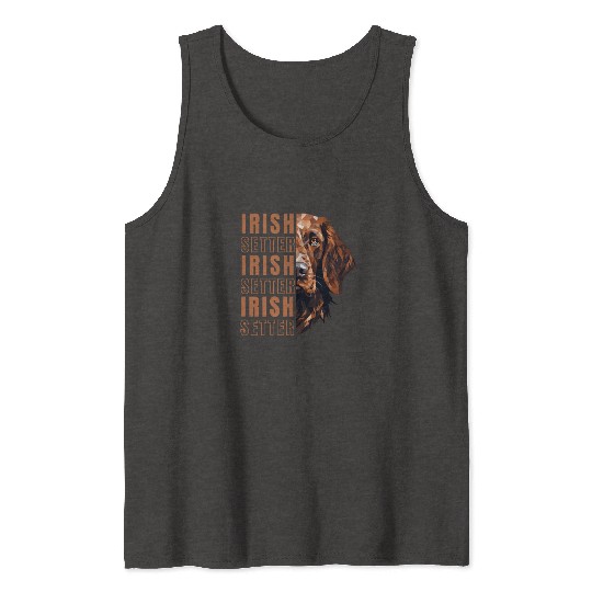 Irish Setter geometric style Tank Tops