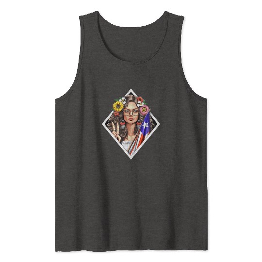 Boricua Puerto Rico Girl Tank Tops