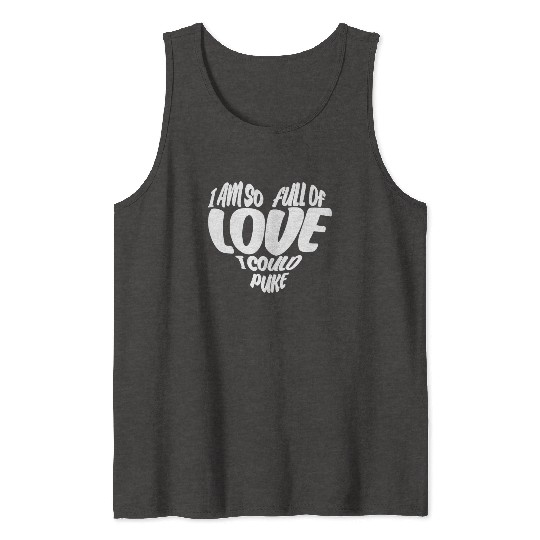 Valentine's Day Girlfriend Heart Tank Tops