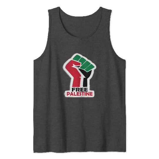 Bold Pro-Palestine Fist Design free Palestine free Tank Tops