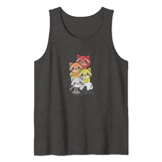 Lithsexual Flag Pride Lgbtq Cute Raccoon Tank Tops