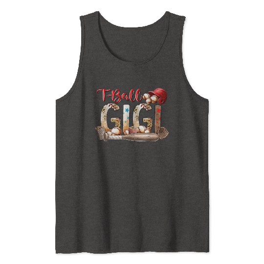 Leopard T-ball Gigi For Baseball Lover Tank Tops