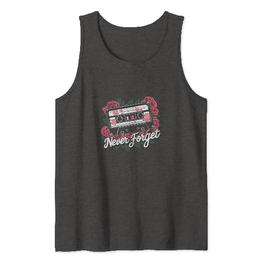 A cassette tape colored with roses Tank Tops