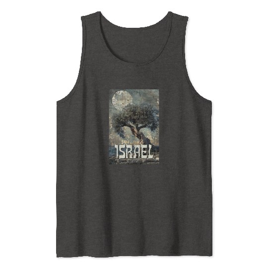 Israeli Scene with Olive Tree and the Tank Tops