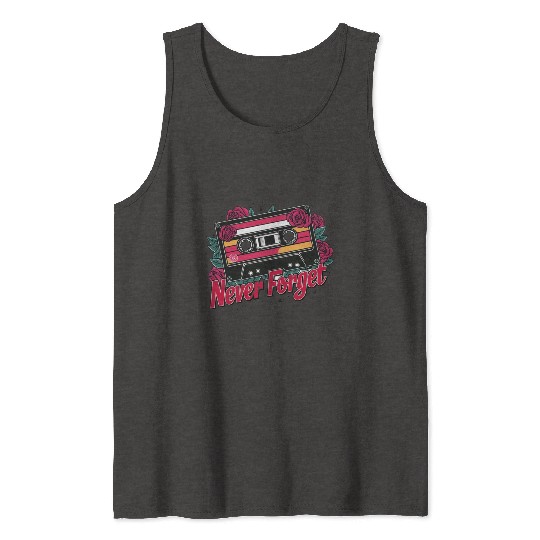 A cassette tape colored with roses 6 Tank Tops