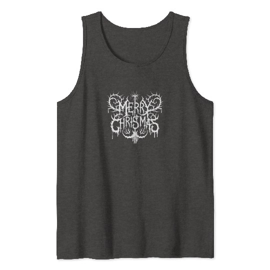 Merry Christmas | Deathcore Festive Holiday Metal Tank Tops