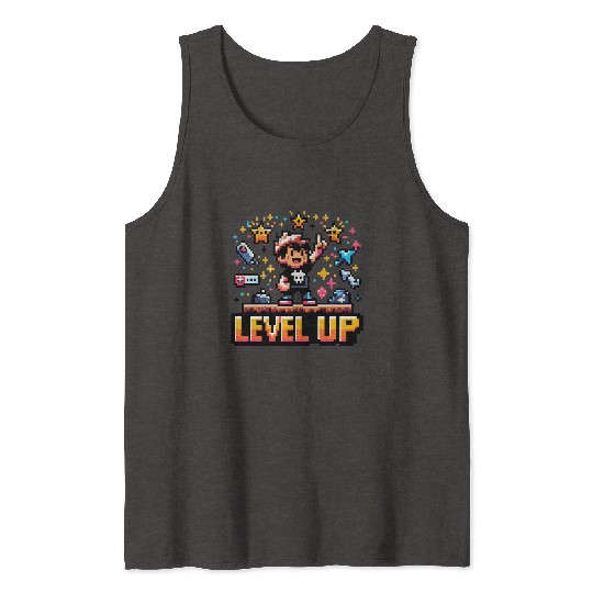 Victory Unlocked: Level Up Tank Tops