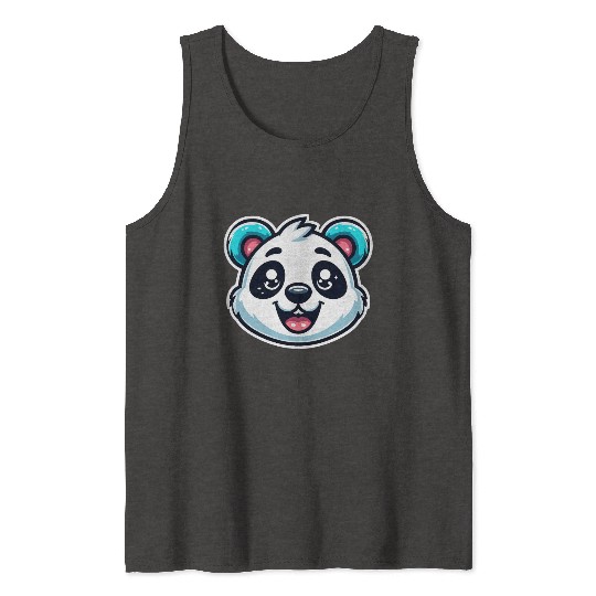 Cute Panda Cute Baby Panda Face Tank Tops