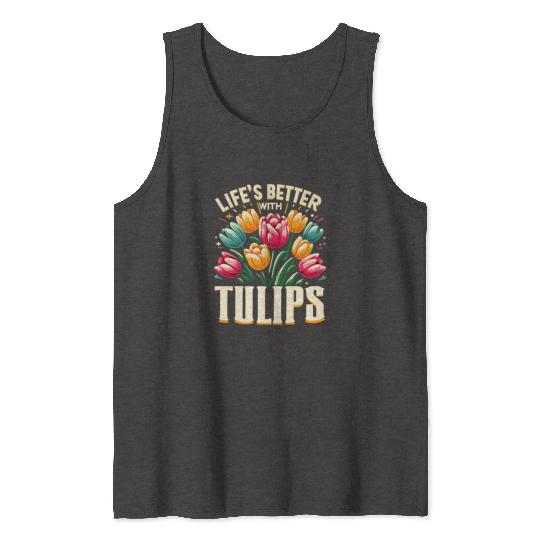 Tulips Tulip Flower Yes I Talk To Tulips Tank Tops