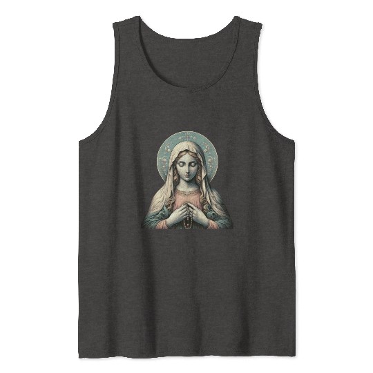 Serene Madonna ic Image Tank Tops