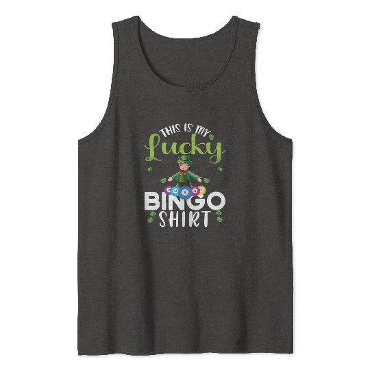 Funny Bingo Player St Patricks Day Tank Tops