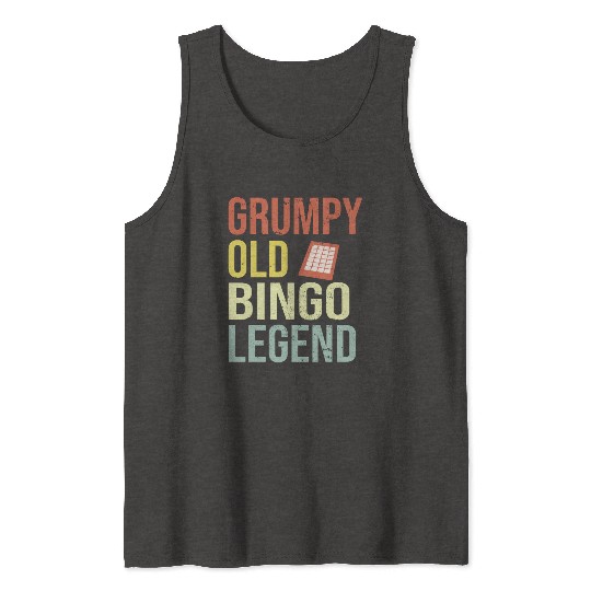 Grumpy old Bingo Legend Bingo Player Tank Tops