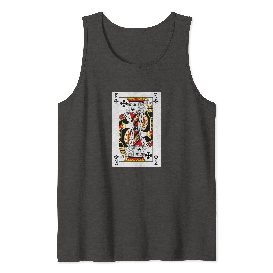 King of Clubs Playing Card Tank Tops