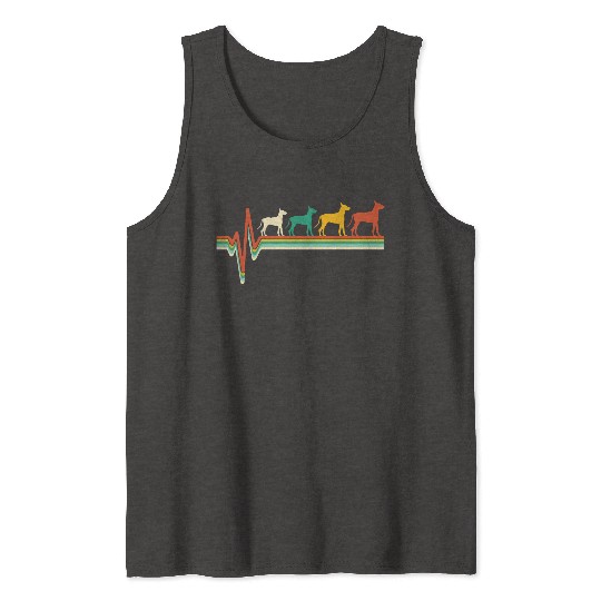 Great dane retro heartbeat Tank Tops