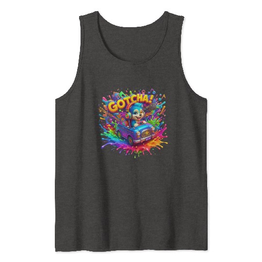 Stellar Cadence: Symphony of Neon Hues - GoTCha! Tank Tops