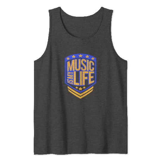 Music Is My Life Party Club Concert Sound Love Tank Tops