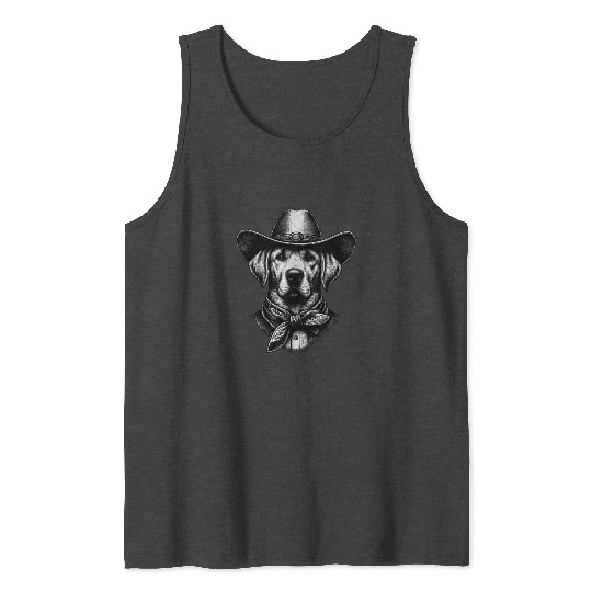 Cowboy Dog Tank Tops