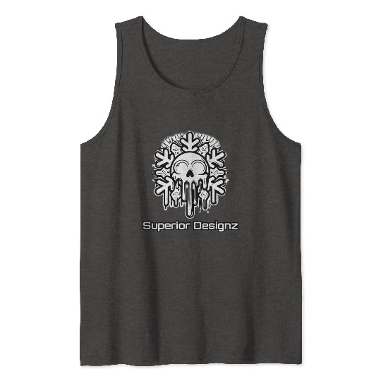 snowflake skull Tank Tops