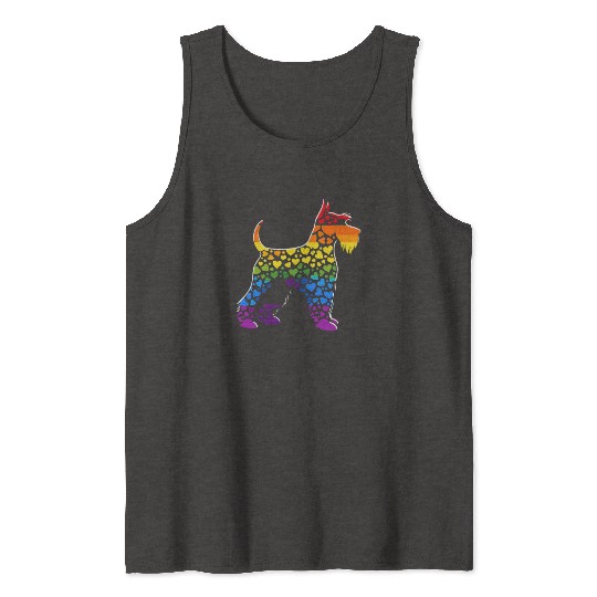 Miniature Schnauzer Rainbow LGBT Gay Pride Lesbian Tank Tops