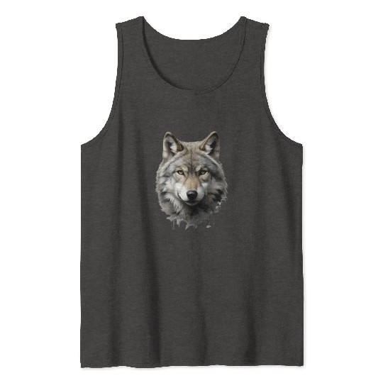 Wolf Gradient Ombre Tank Tops