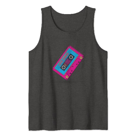 Colorful cassette tape with love songs Tank Tops
