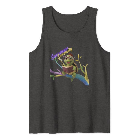 Cute Little Green Sea Turtle for Summer Aesthetic Tank Tops
