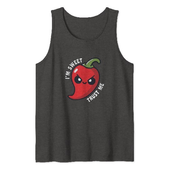 I'm Sweet Trust Me Hot Chili Pepper Funny Tank Tops