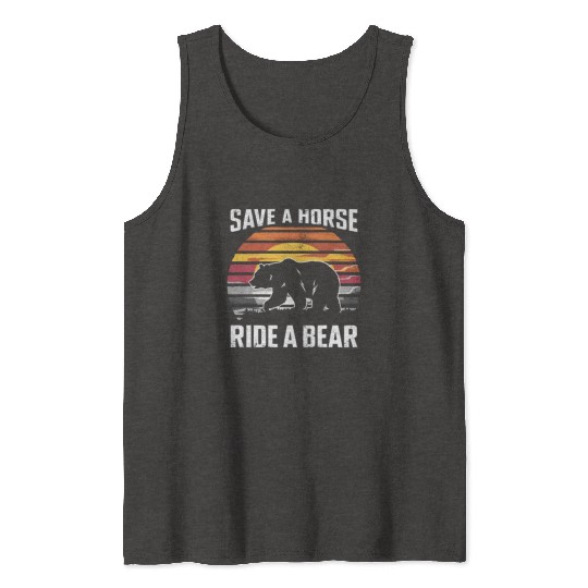 Save A Horse Ride A Bear Gay Pride Bear Community Tank Tops