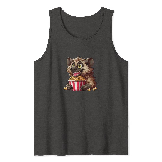 Hyena Predator Popcorn Cinema Night Tank Tops