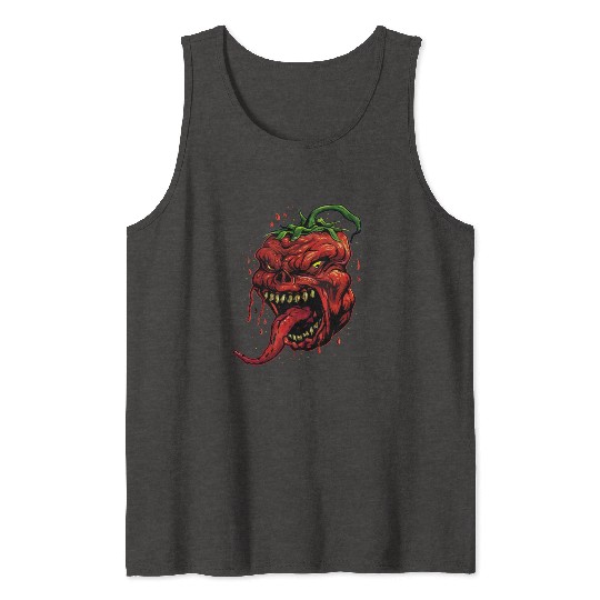 BBQ Hot Chili Carolina Reaper Hot Sauce Gift idea Tank Tops