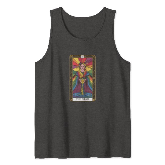 Gay Pride The Star Tarot Card, LGBTQ Tarot Card Tank Tops