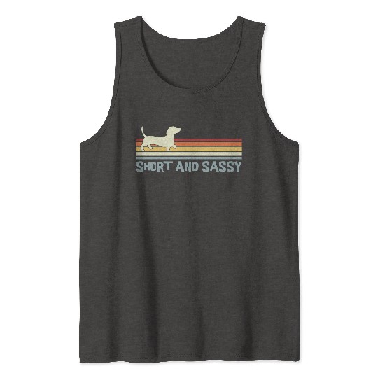 Dachshund Short and Sassy Funny Cute Weiner Dog Tank Tops