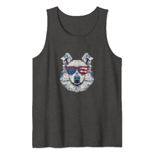 Eskimo dog. 4th July. American independence day Tank Tops
