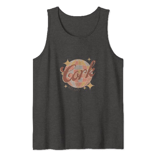 Cork City Ireland Retro Vintage Disco ball design Tank Tops