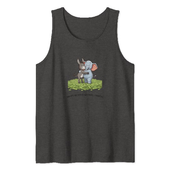Funny Republican Party Elephant Democratic Donkey Tank Tops