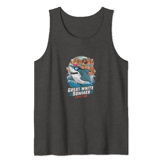 Stylish Great White Shark Tank Tops (Cape Cod)