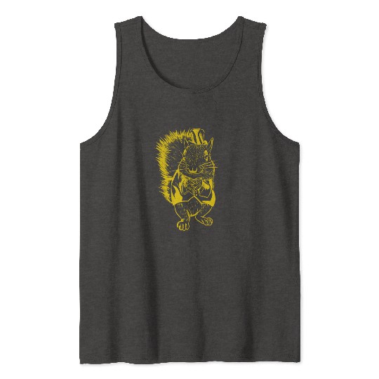 Gentleman Squirrel Funny Chipmunks Animal Lover Tank Tops
