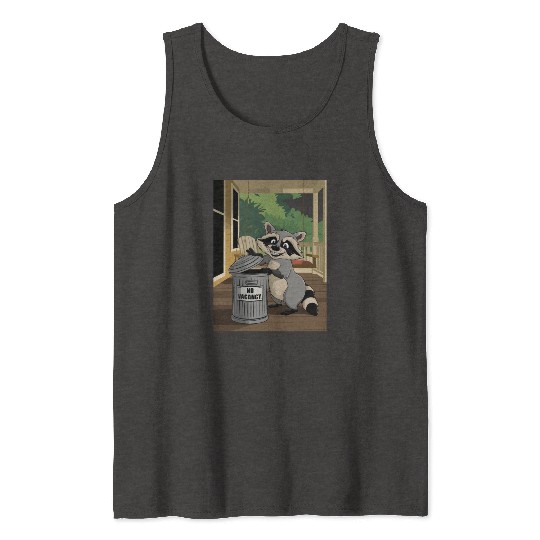 Racoon Trash Panda Metal Trash Can No Vacancy Tank Tops