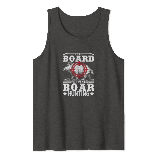 Boar Hunting Funny Wild Hog Hunter Tank Tops