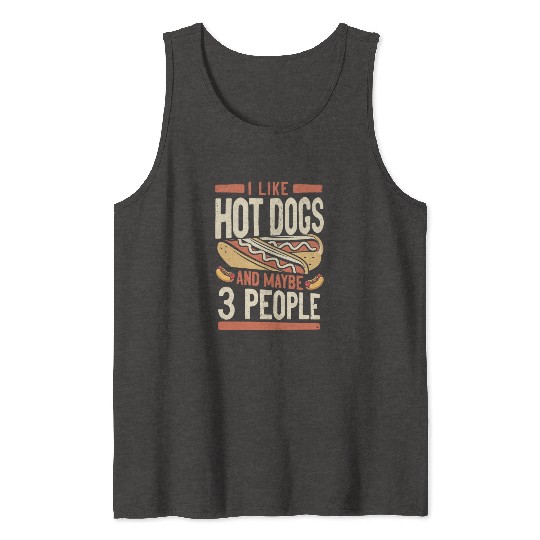Hot Dog Adult I Like Hot Dogs And Tank Tops
