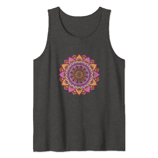 Lesbian Pride Mandala Zunaria Pattern Tank Tops