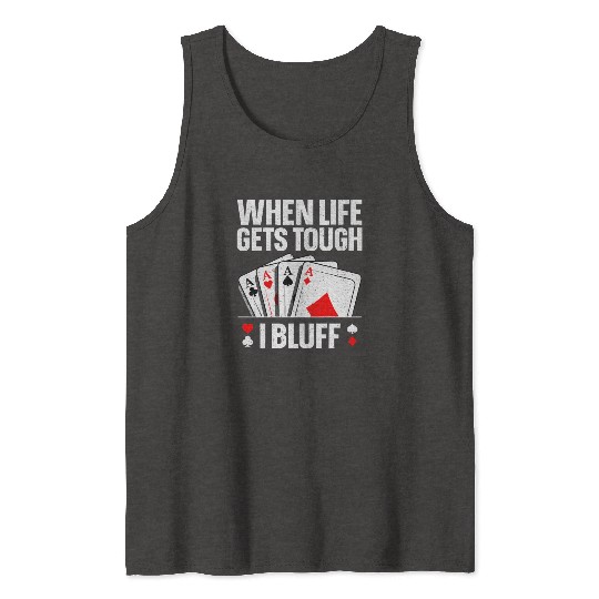 Poker Design Card Player Gambling Casino Tank Tops