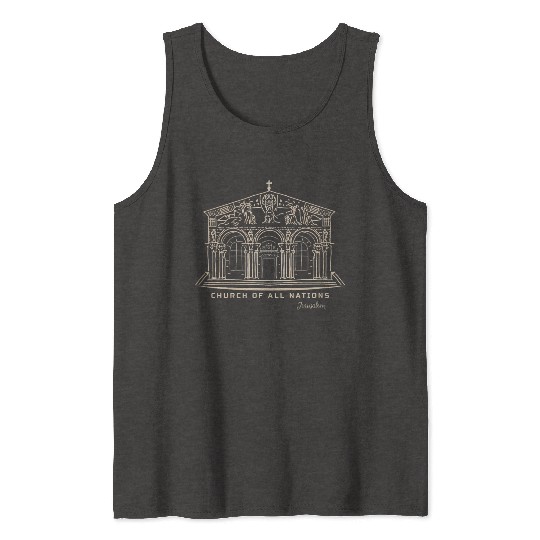 Jerusalem Church Nations Drawing Tank Tops