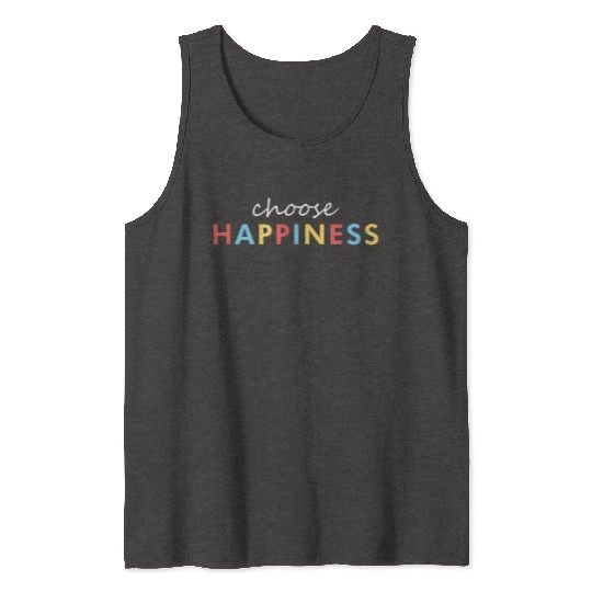 Vintage Retro Choose Happiness Tank Tops