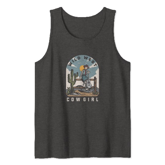 WILD WEST COW GIRL Classic Tank Tops