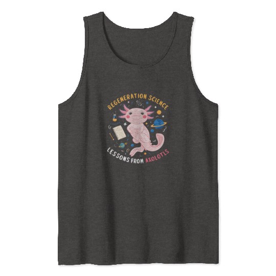 Axolotl Science Teacher Mexican Salamander Tank Tops
