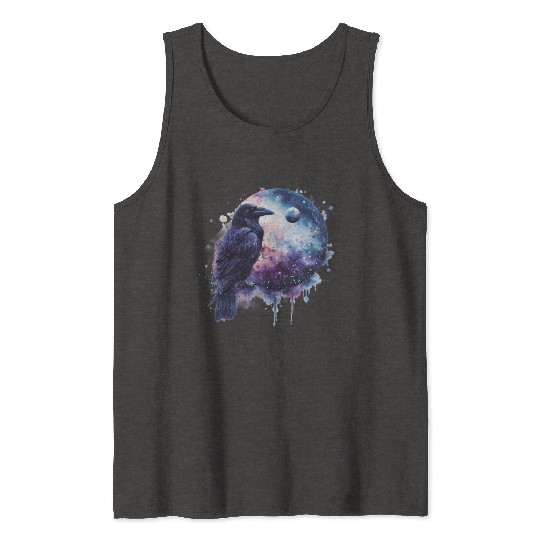 Celestial Raven Clipart Clipart, Crow Bird Witch Tank Tops