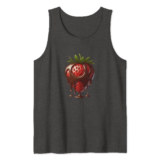 Strawberry chocolate delicious treat dessert Tank Tops