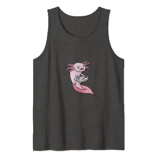 The Pink Axolotl Gamer Tank Tops