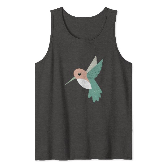 Hummingbird with green beak Tank Tops